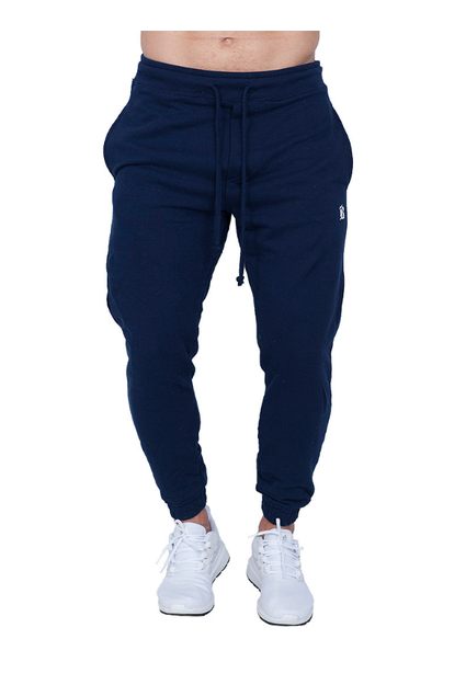 Calça Moletom Slim Masculina Jogger Azul Marinho Blühen