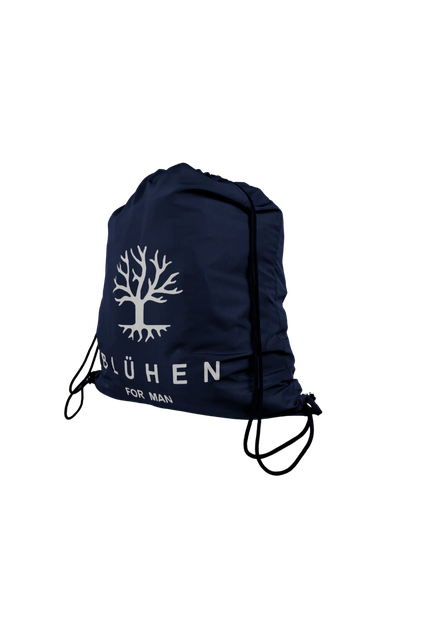 【ballaholic】Logo Zip Pocket Gymsack navy Sacola Esportiva - Bluhen Gymsack Preto