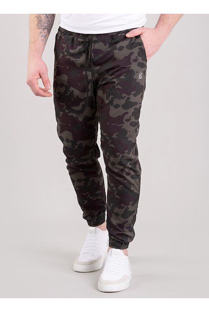Calça Tactel Masculina CalÃ§a Jogger Camuflada Preta Calça Tactel