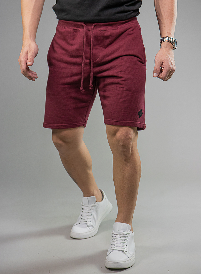 Bermuda Moletom Masculina Tradicional Básica Vermelha Bordô Blühen