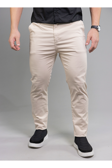 Caqui CalÇa Sarja Masculina Areia Calça Chino Sarja Com Bolso
