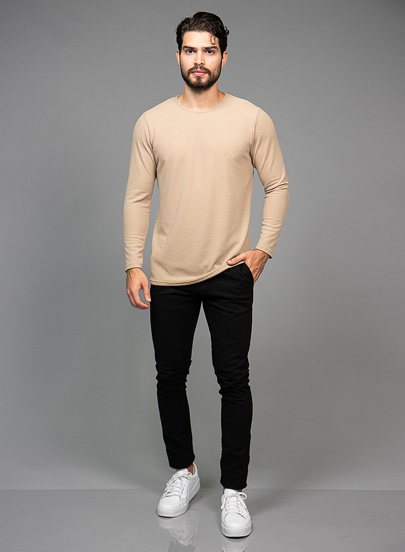 12 camiseta masculina manga longa texturizada liege preta bluhen