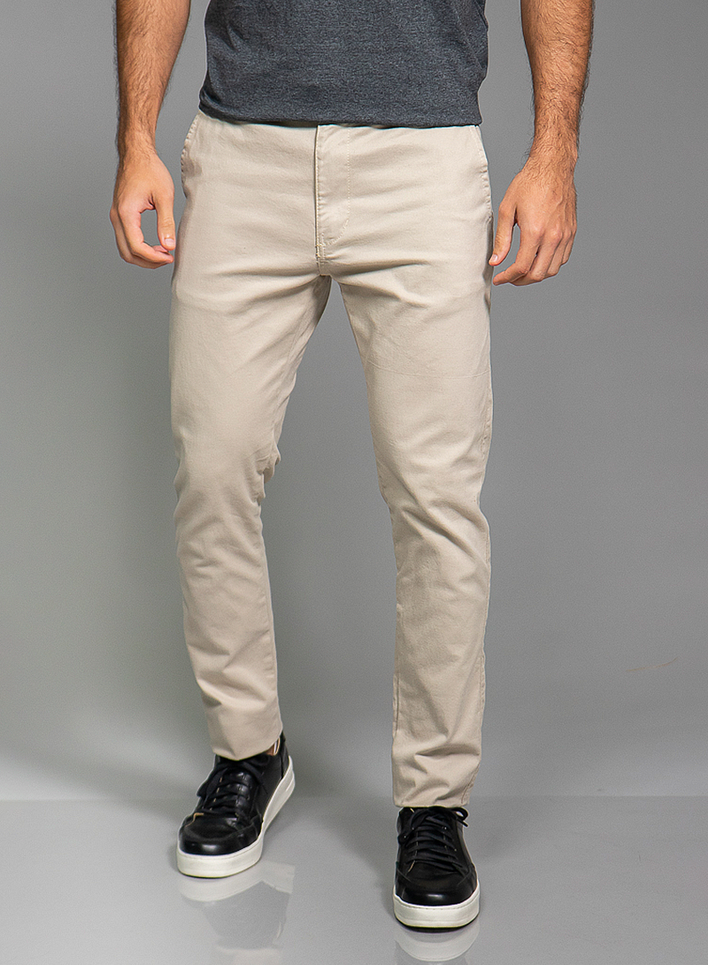 Calça Sarja Masculina CalÃ§a Bege Masculina Com Camisa Social