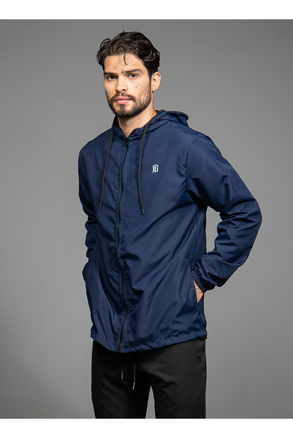 Jaqueta Corta Vento Masculina Azul Marinho Conforto, Mobilidade