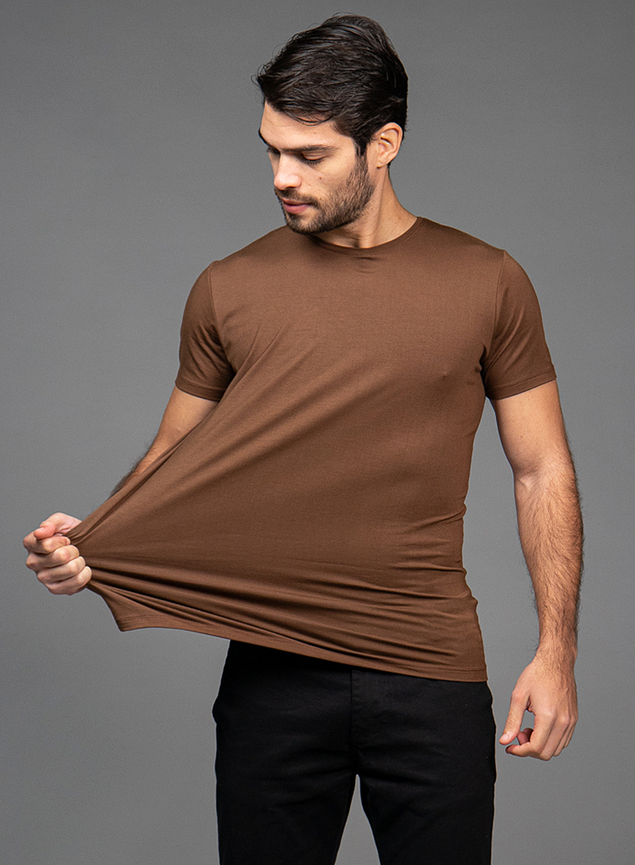 Camiseta Tech Modal - Marrom