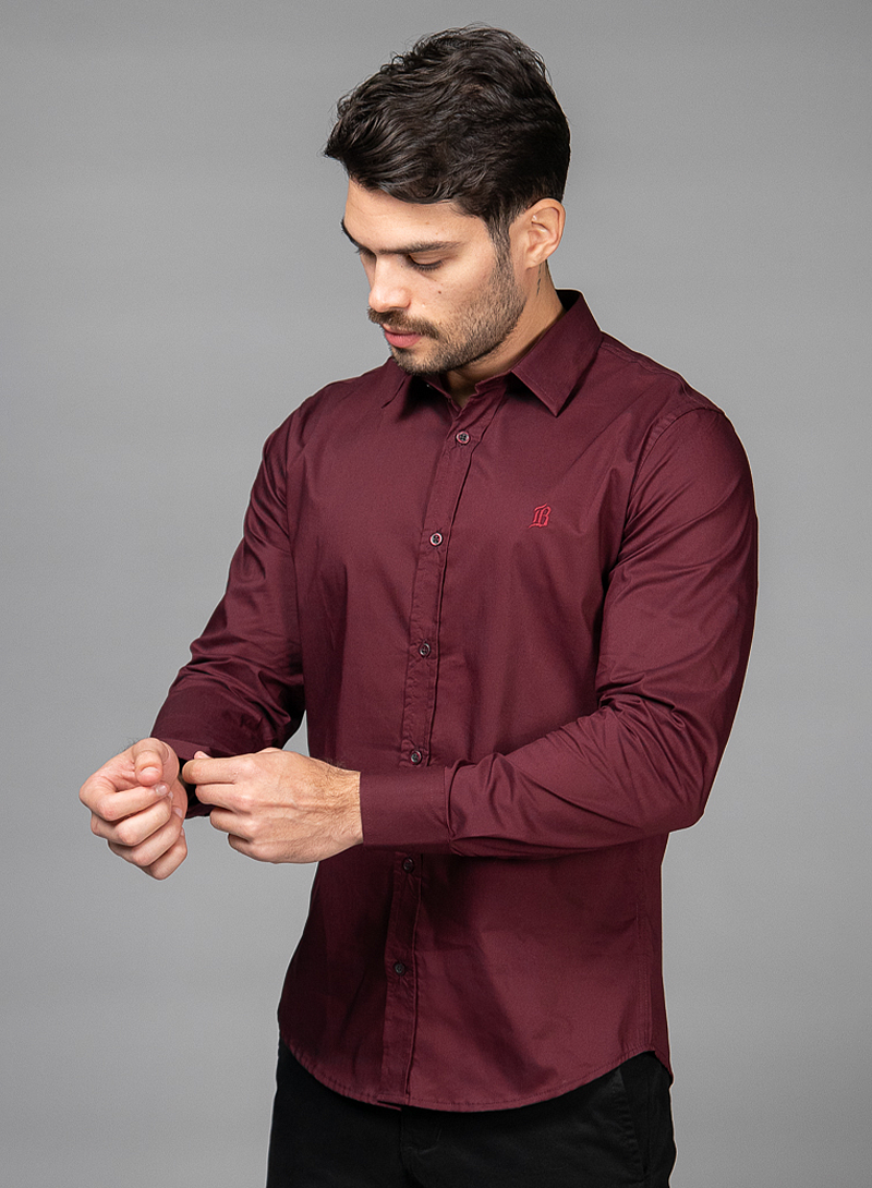 Camisa Social Masculina Manga Longa Office Elegância e