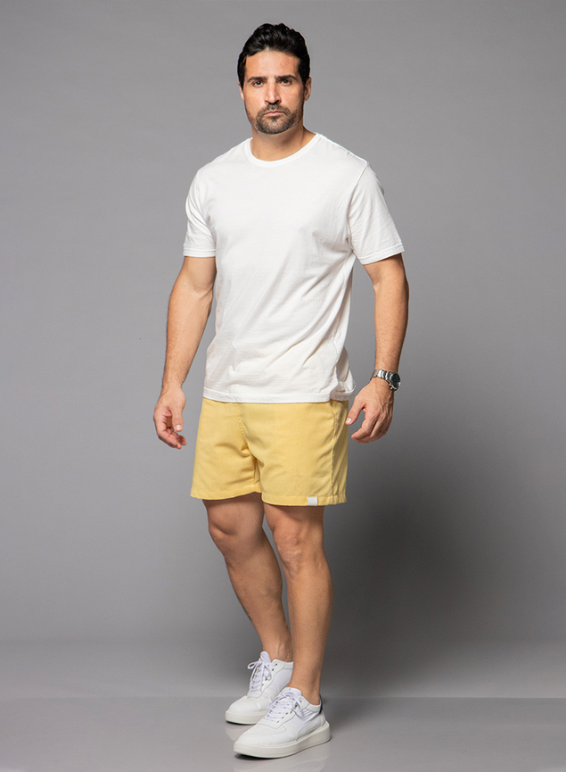 Short Linho Nilo - Amarelo