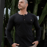 Camiseta Henley Manga Longa