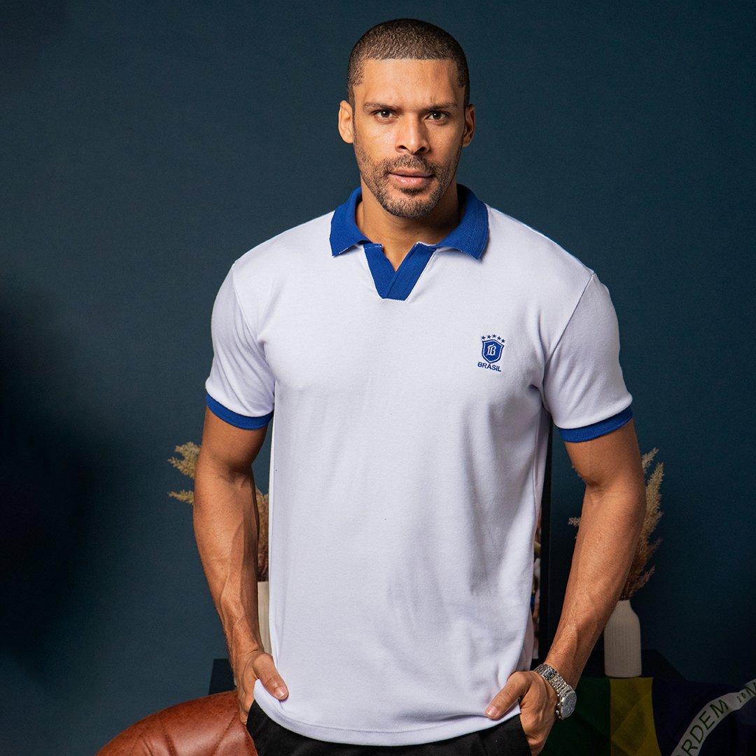 camisa polo brasil branca 2