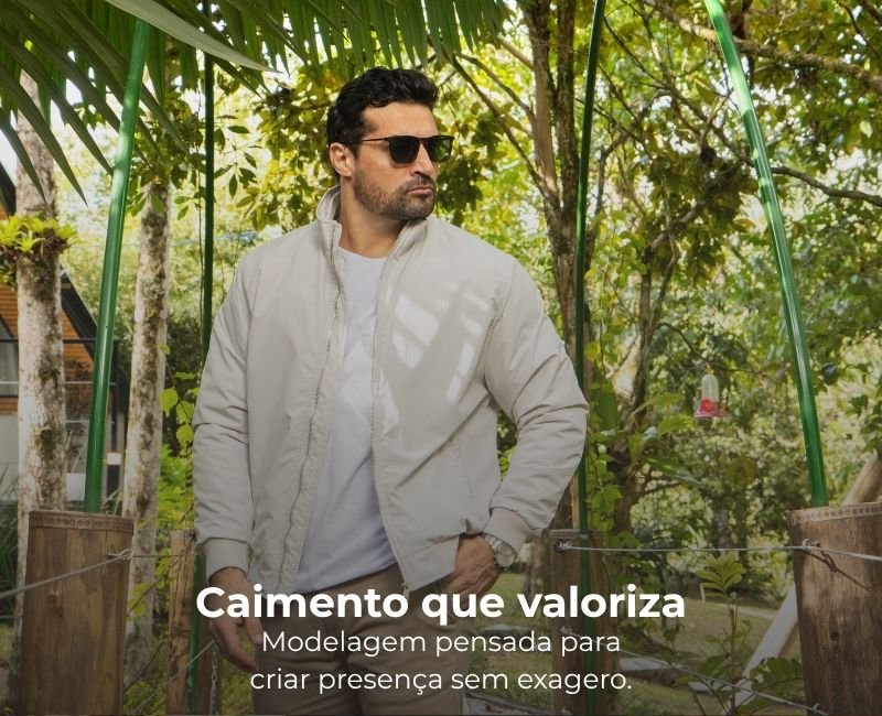 jaqueta bomber masculina off white