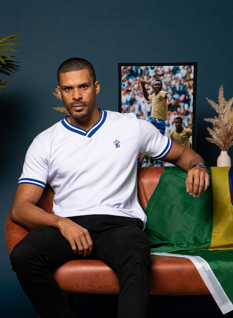 07 camisa gola v masculina brasil collection 2026 branca bluhen