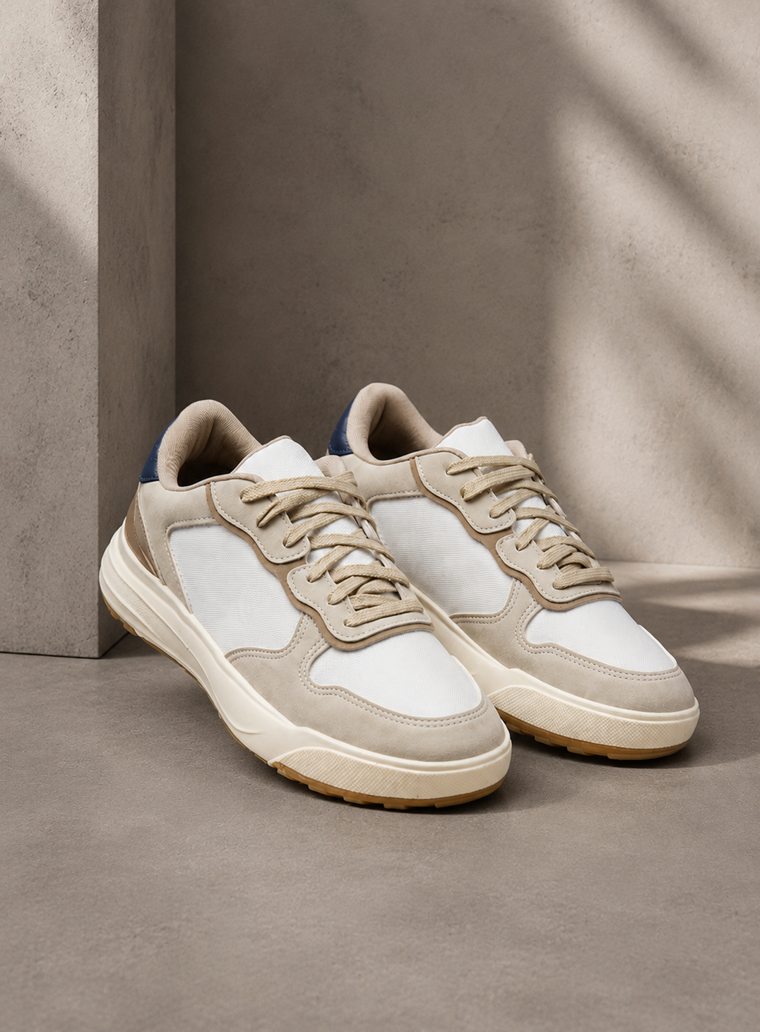 tenis casual masculino bluhen color branco cinza storm 2