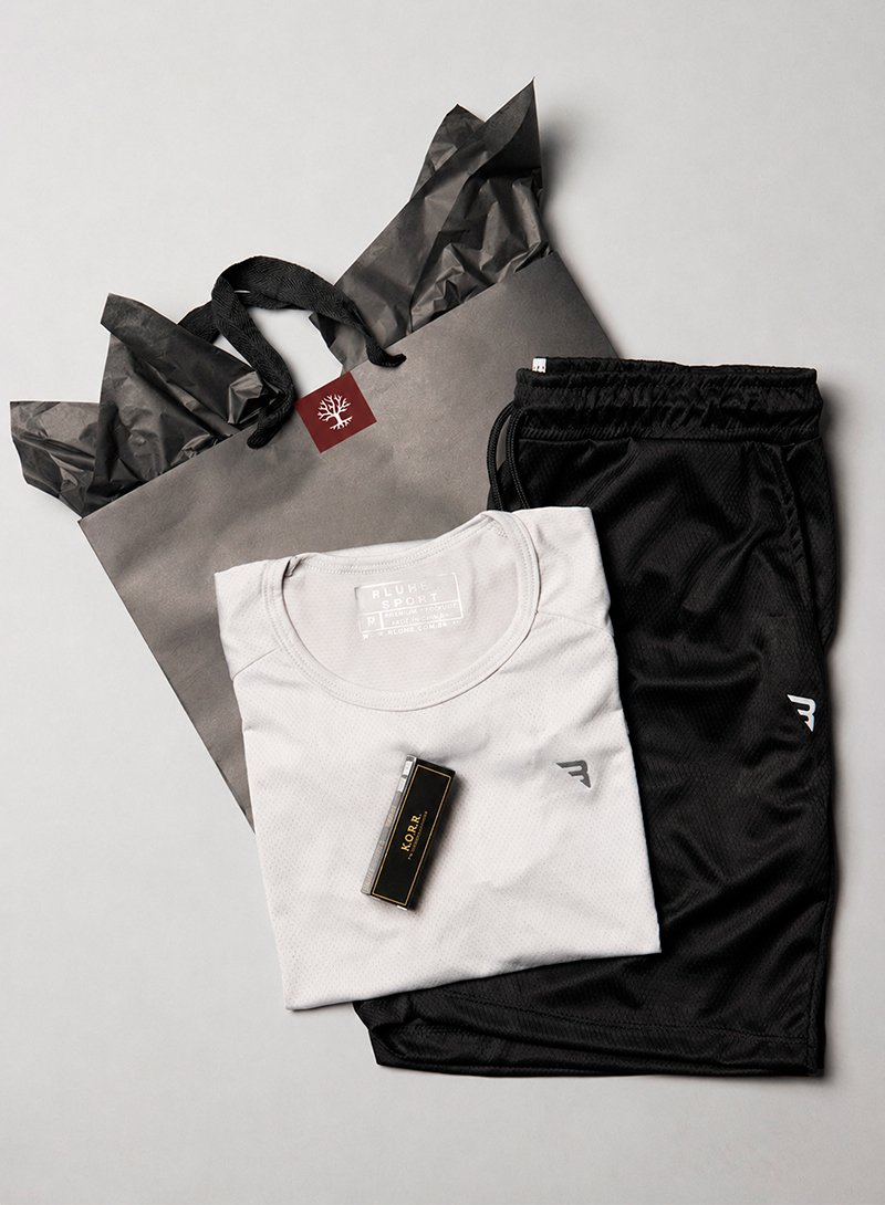 kit presente masculino esportivo camiseta bermuda perfume