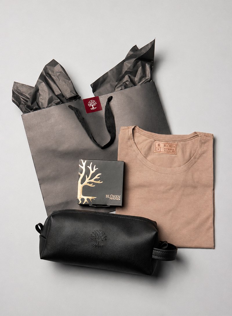 kit presente namorado marido aniversario camiseta touch pima kit 3 fragrancias necessaire
