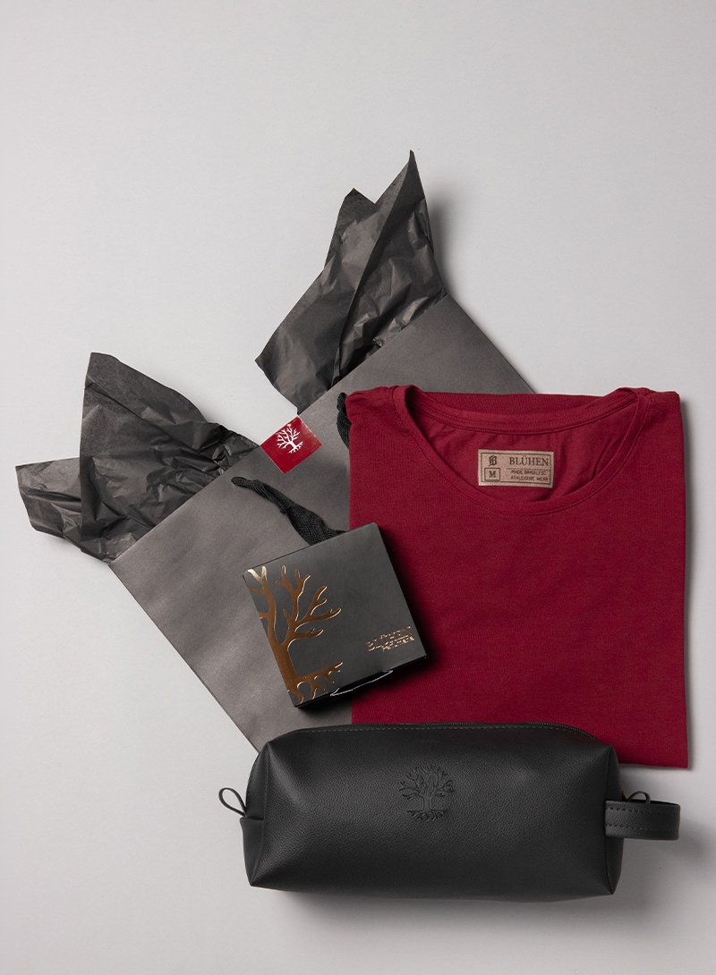 kit presente namorado marido aniversario camiseta touch pima kit 3 fragrancias necessaire 3