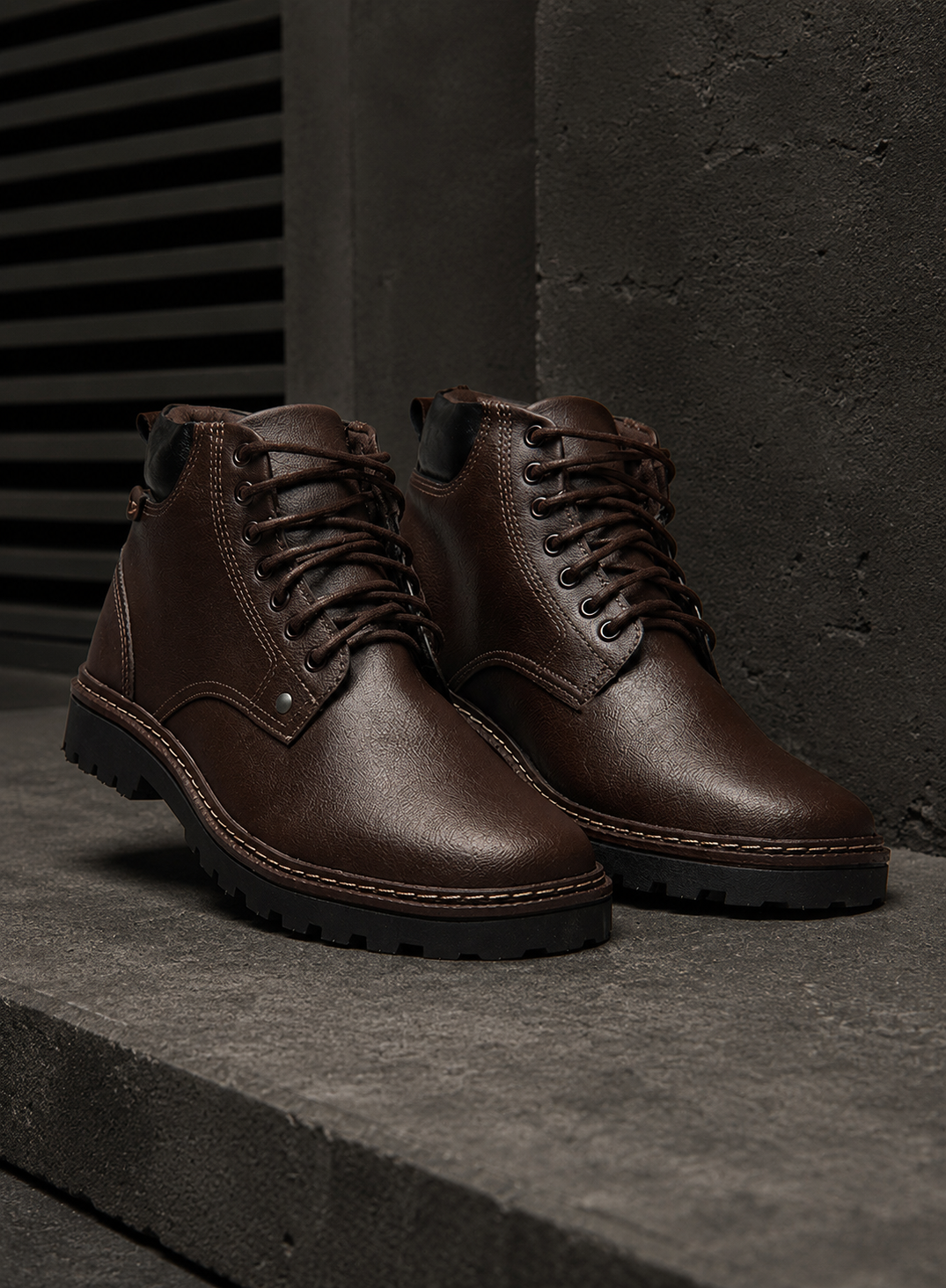 bota de couro masculina tratorada field bluhen urbano cidade marrom cafe 2 1