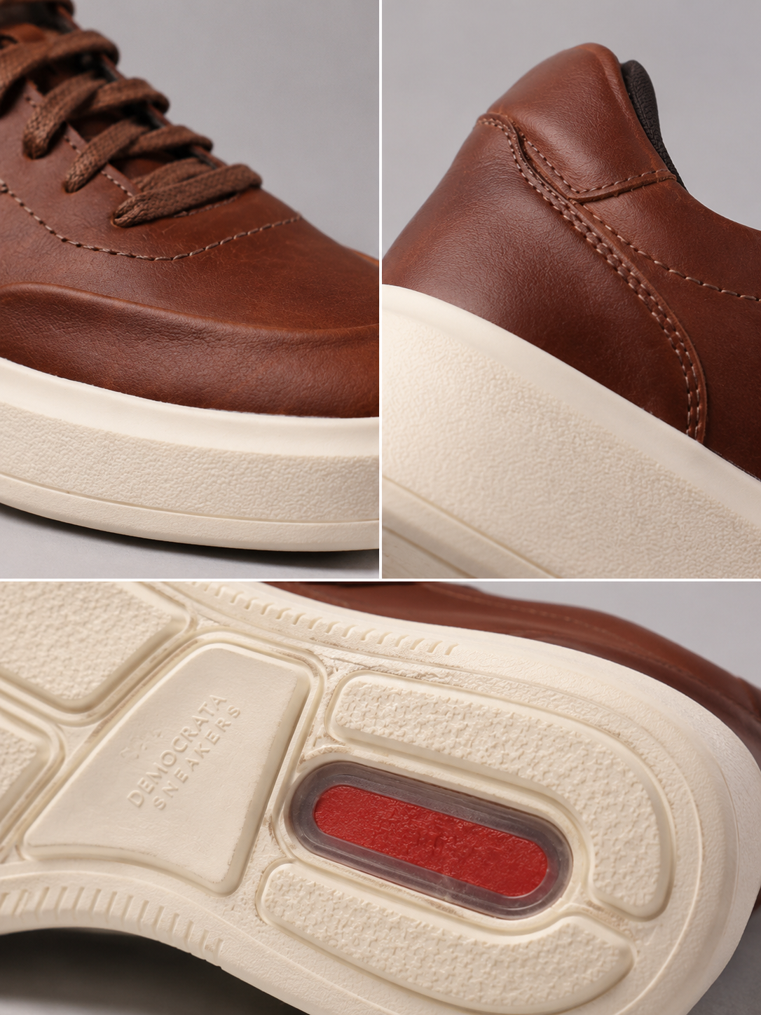 tenis casual masculino caramelo marrom prime bluhen couro solado tr 3