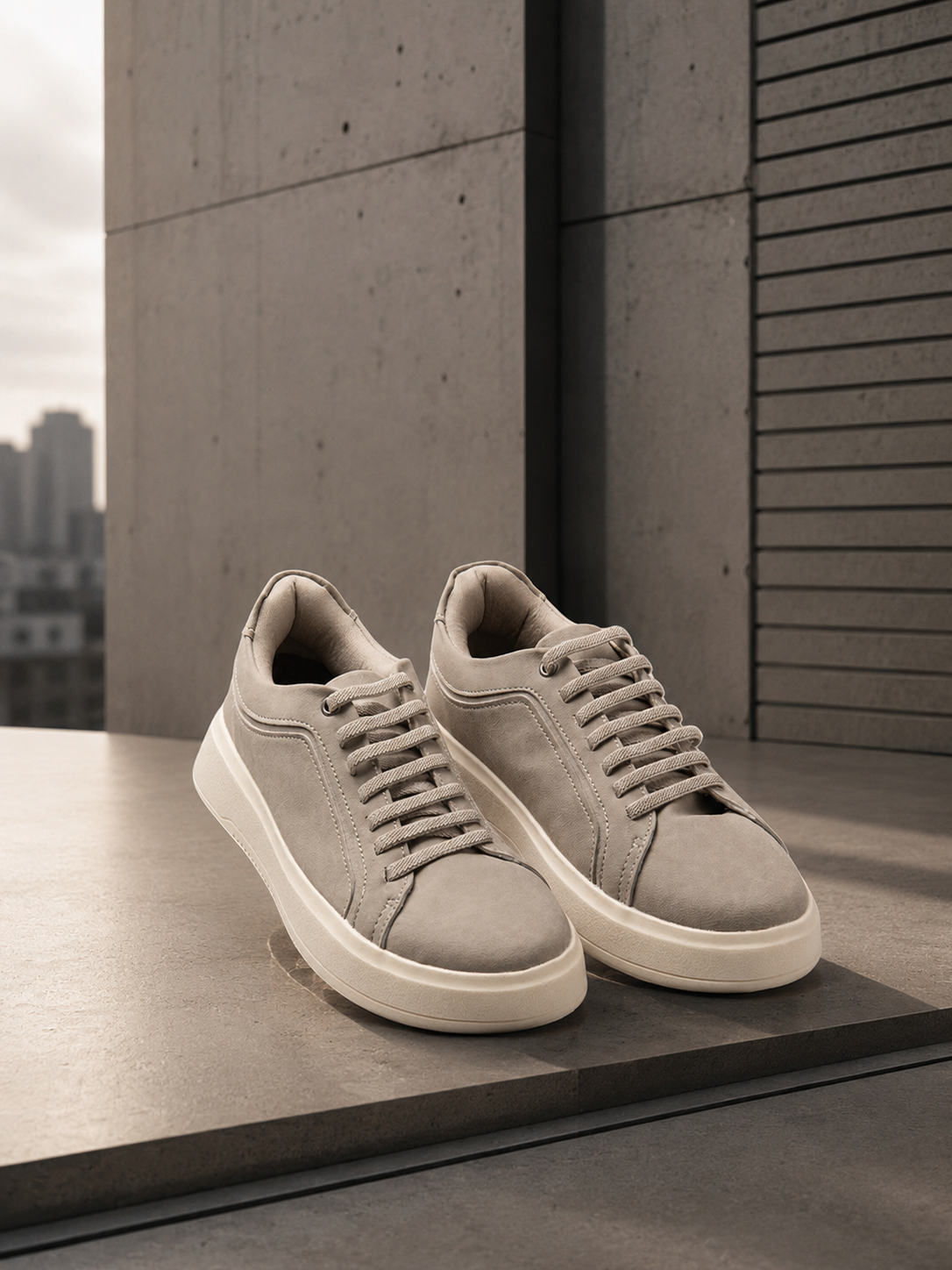 tenis casual masculino couro bluhen cinza fuse 5 1